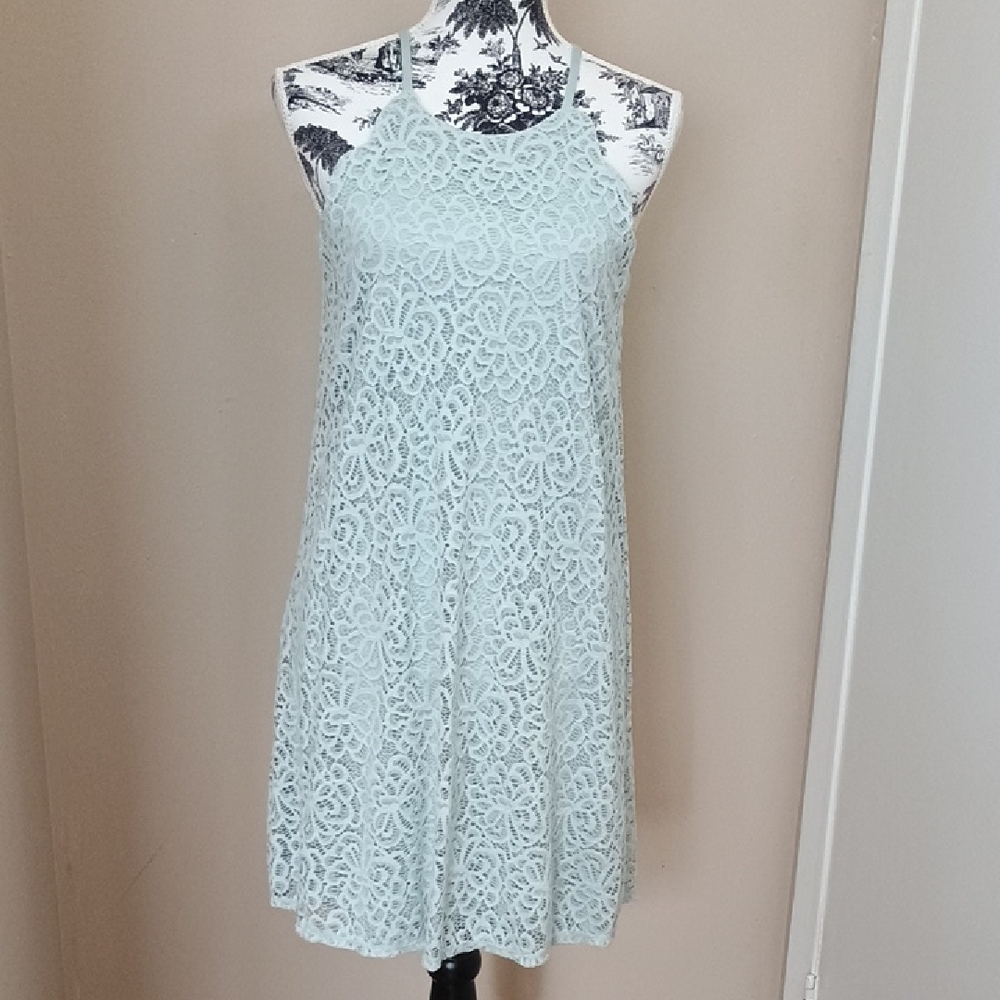 Lace Dress in Light Mint Green
